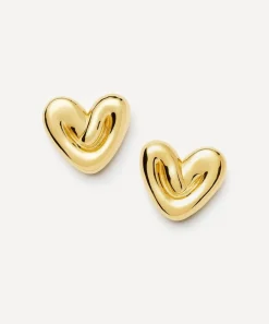 Missoma Earrings^18ct Gold-Plated Puffy Heart Oversized Stud Earrings