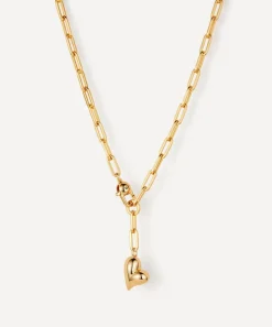 JENNY BIRD Necklaces|Necklaces^14ct Gold-Plated Puffy Heart Lariat Necklace