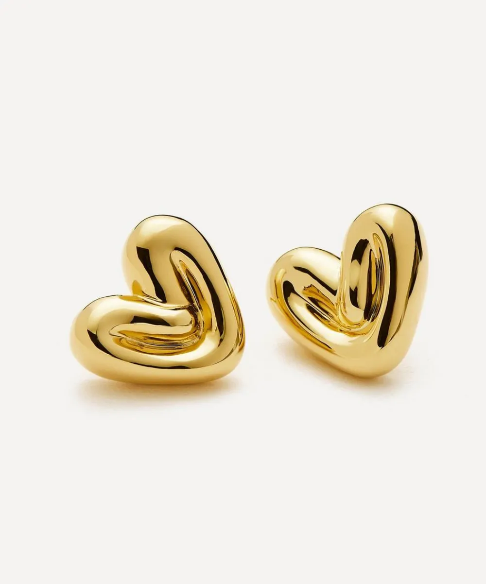 Missoma Earrings^18ct Gold-Plated Puffy Heart Stud Earrings