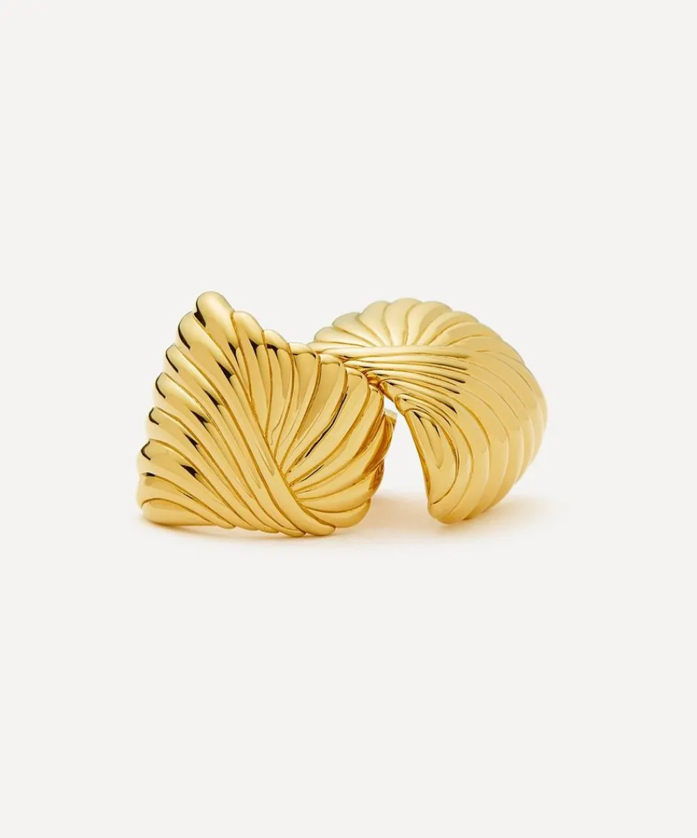Missoma Earrings^18ct Gold-Plated Ripple Stud Earrings