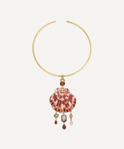 Grainne Morton Necklaces^18ct Gold-Plated Scallop Shell Torque Necklace