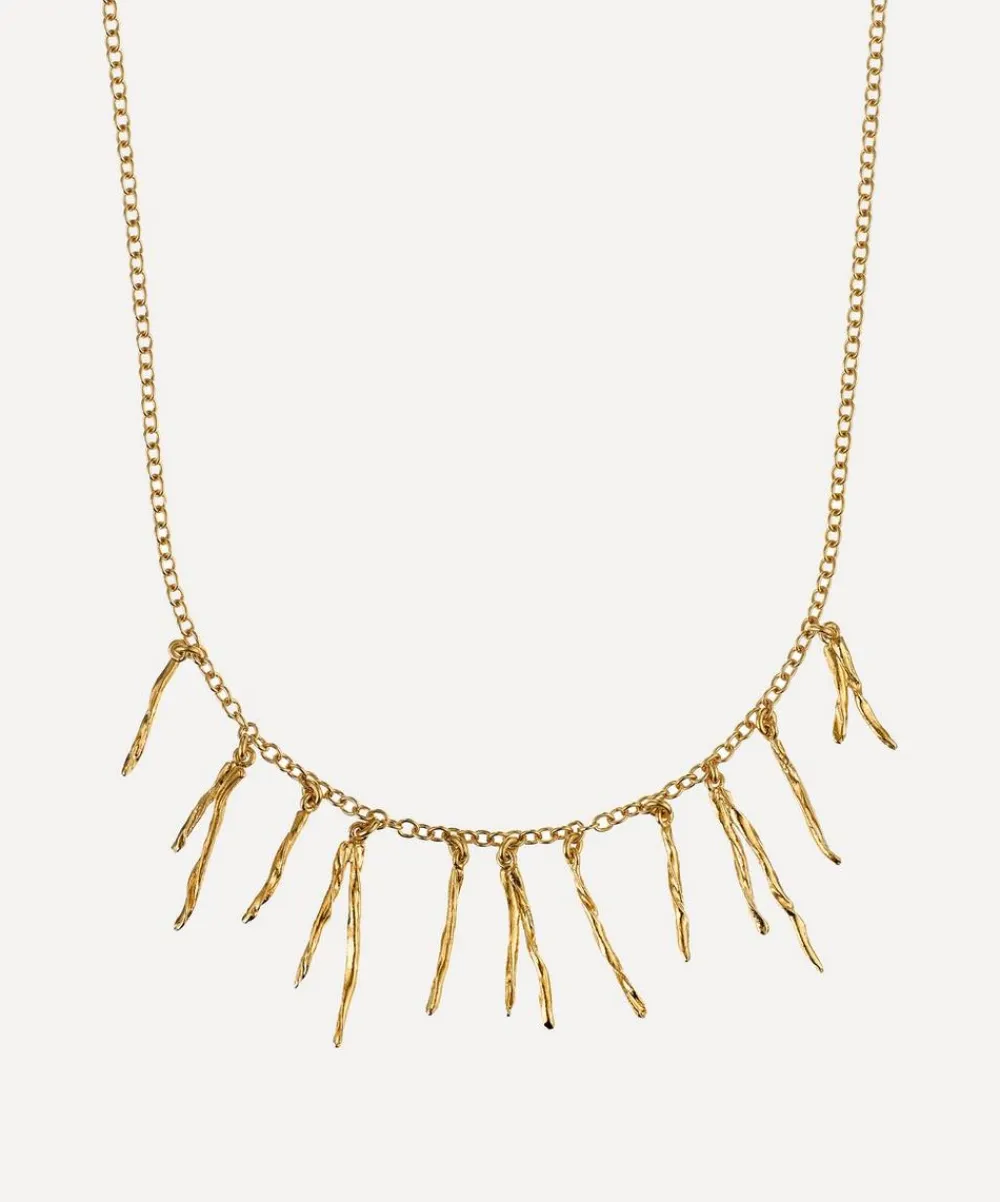 Alex Monroe Necklaces^22ct Gold-Plated Scattered Pine Needle Necklace