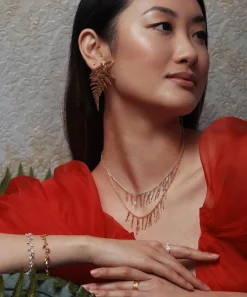 Alex Monroe Necklaces^22ct Gold-Plated Scattered Pine Needle Necklace