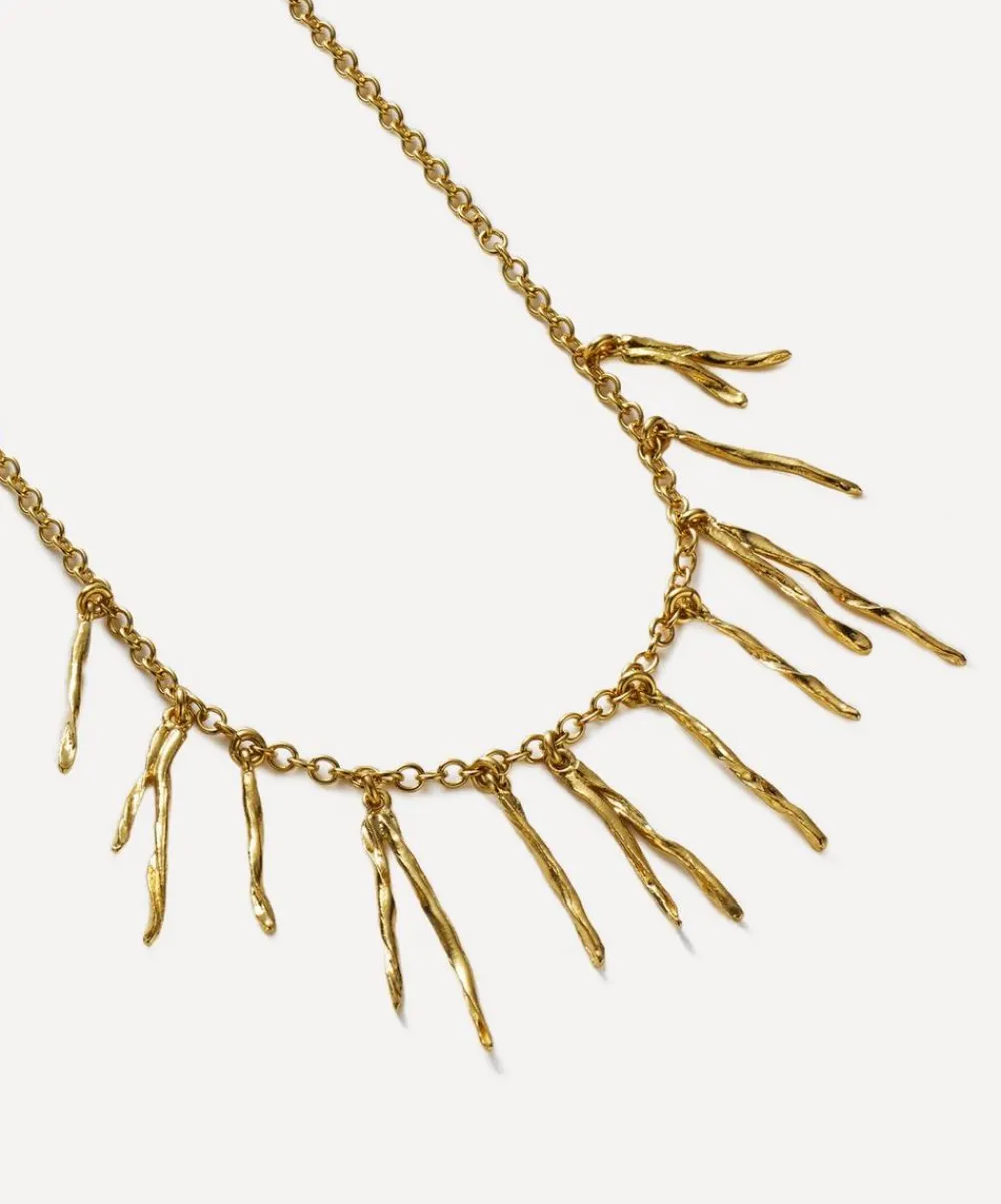 Alex Monroe Necklaces^22ct Gold-Plated Scattered Pine Needle Necklace