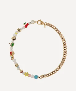 Martha Calvo Necklaces^14ct Gold-Plated Showstopper Half Chain and Charms Necklace