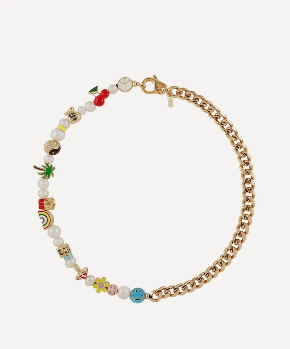 Martha Calvo Necklaces^14ct Gold-Plated Showstopper Half Chain and Charms Necklace