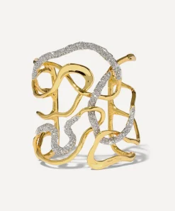 Alexis Bittar Bracelets^14ct Gold-Plated Solanales Crystal Intertwined Cuff Bracelet