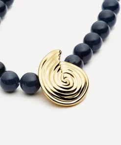 Missoma Necklaces^18ct Gold-Plated Spiral Gemstone Beaded Pendant Necklace