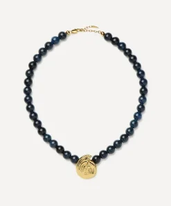 Missoma Necklaces^18ct Gold-Plated Spiral Gemstone Beaded Pendant Necklace
