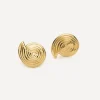 Missoma Earrings^18ct Gold-Plated Spiral Small Stud Earrings