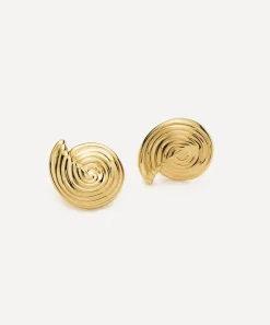 Missoma Earrings^18ct Gold-Plated Spiral Small Stud Earrings