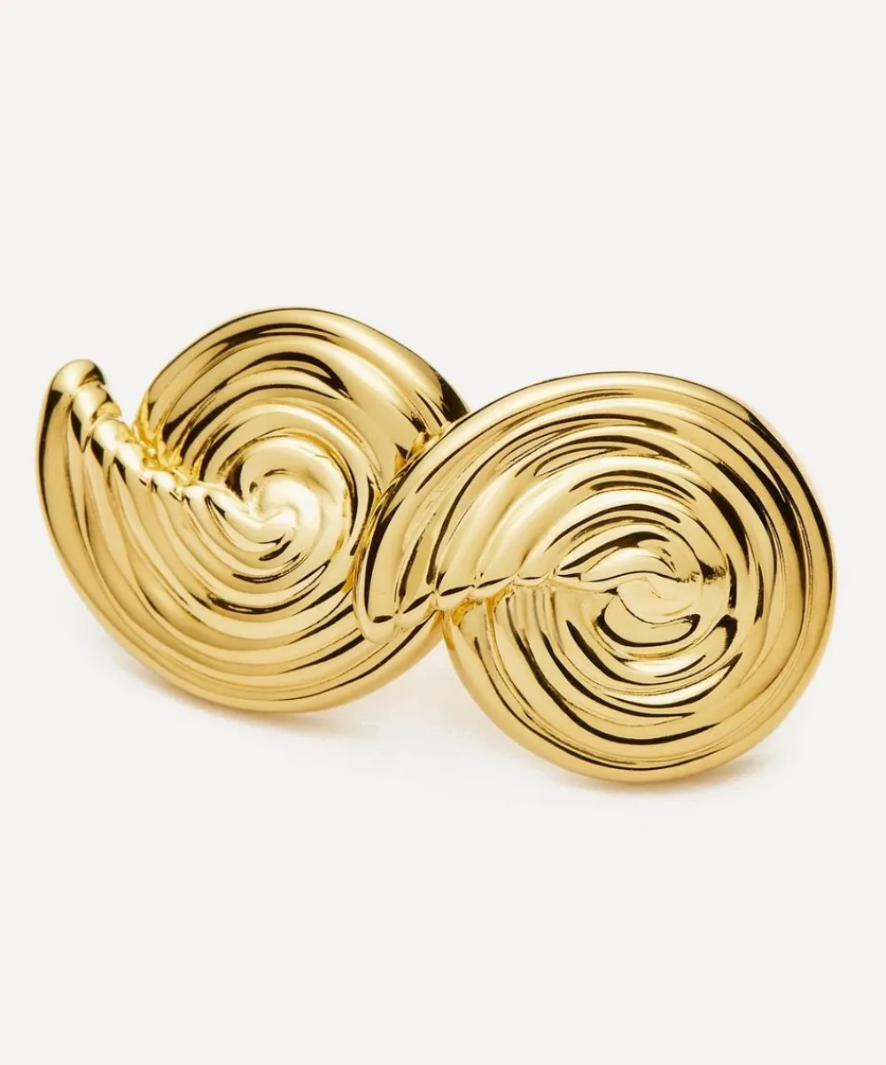 Missoma Earrings^18ct Gold-Plated Spiral Small Stud Earrings