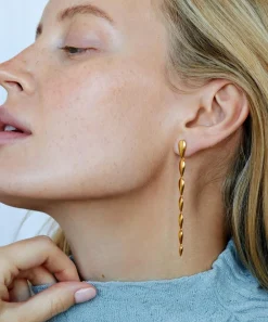 Dinny Hall Earrings^22ct Gold-Plated Sunbeam Column Drop Earrings
