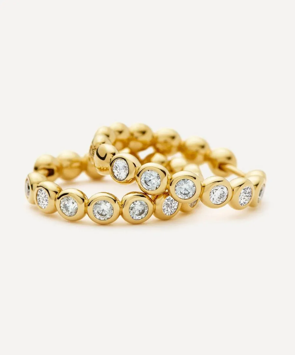 Missoma Earrings^18ct Gold-Plated Tennis Medium Hoop Earrings