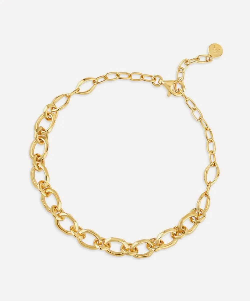 Dinny Hall Bracelets^22ct Gold-Plated Thalassa Faceted Oval Link Bracelet