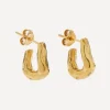 Alighieri Earrings^24ct Gold-Plated The Mini Link of Wanderlust Hoop Earrings