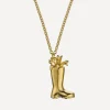 Alex Monroe Necklaces^22ct Gold-Plated Tulip Filled Wellington Boot Pendant Necklace