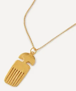Alighieri Necklaces^24ct Gold-Plated Vanity Comb Pendant Necklace