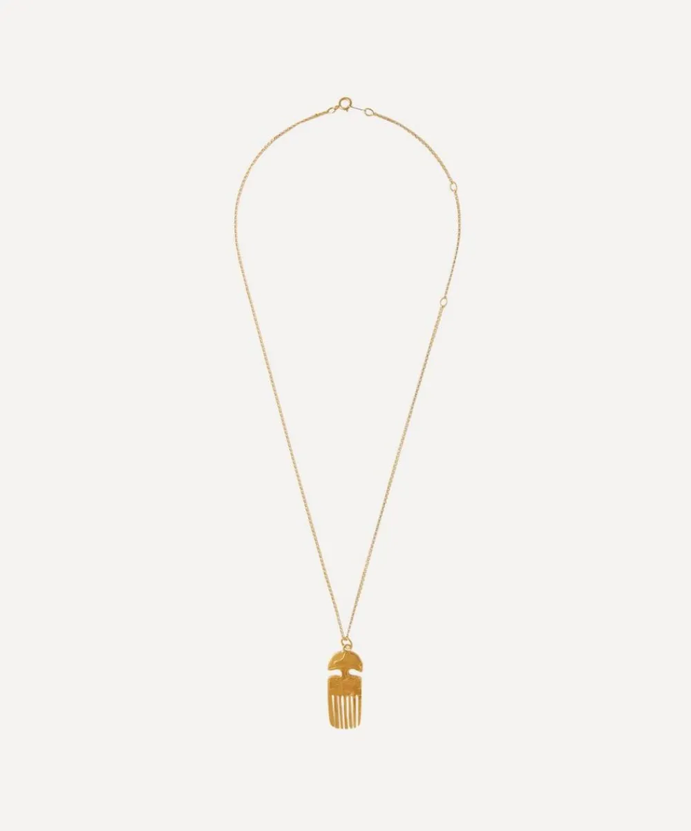 Alighieri Necklaces^24ct Gold-Plated Vanity Comb Pendant Necklace