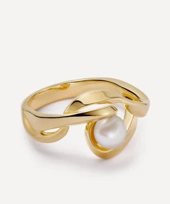 Astley Clarke Rings^18ct Gold-Plated Vermeil Silver Floe Pearl Ring