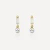 Laura Vann Earrings^18ct Gold-Plated Vermeil Silver Column Cushion Drop Earrings