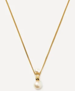 Missoma Necklaces^18ct Gold-Plated Vermeil Silver Pearl Ridge Pendant Chain Necklace