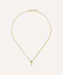 Missoma Necklaces^18ct Gold-Plated Vermeil Silver Pearl Ridge Pendant Chain Necklace