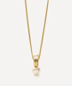 Missoma Necklaces^18ct Gold-Plated Vermeil Silver Pearl Ridge Pendant Chain Necklace