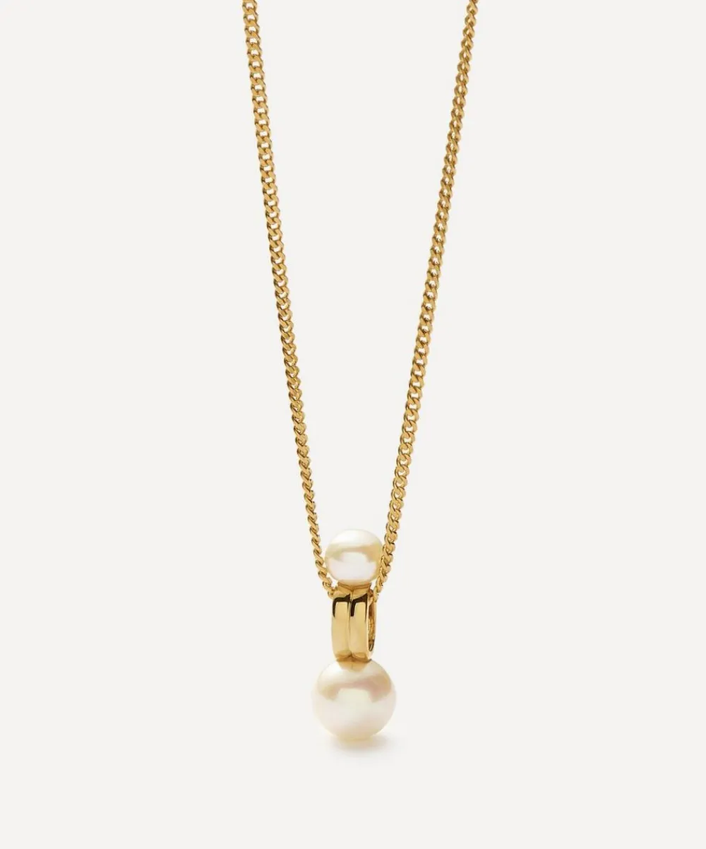 Missoma Necklaces^18ct Gold-Plated Vermeil Silver Pearl Ridge Pendant Chain Necklace