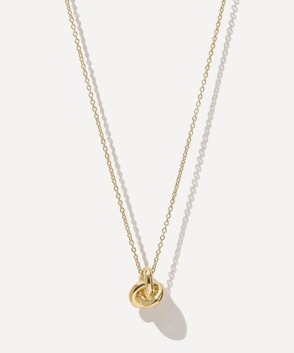 Otiumberg Necklaces^14ct Gold-Plated Vermeil Silver Long Knot Pendant Necklace