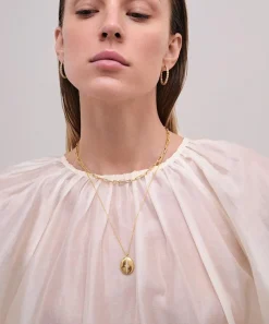 Astley Clarke Necklaces^18ct Gold-Plated Vermeil Silver Luna Oval Locket Necklace