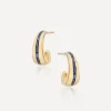 Laura Vann Earrings^18ct Gold-Plated Vermeil Silver Bea Baguette Hoop Earrings