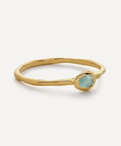 Monica Vinader Rings^18ct Gold-Plated Vermeil Silver Odyssey Gemstone Stacking Ring