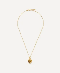 Missoma Necklaces^18ct Gold-Plated Vermeil Silver Ridge Heart Pendant Necklace