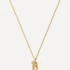 Missoma Necklaces^18ct Gold-Plated Vermeil Silver Curly Molten Mini B Initial Pendant Necklace