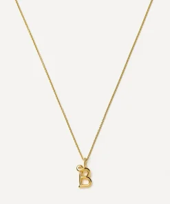 Missoma Necklaces^18ct Gold-Plated Vermeil Silver Curly Molten Mini B Initial Pendant Necklace