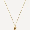 Missoma Necklaces^18ct Gold-Plated Vermeil Silver Curly Molten Mini E Initial Pendant Necklace
