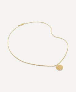 Monica Vinader Necklaces^18ct Gold-Plated Vermeil Silver Lab-Grown Diamond Engravable Pendant Necklace