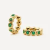 Missoma Earrings^18ct Gold-Plated Vermeil Silver Tennis Small Hoop Earrings