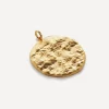 Monica Vinader Charms & Pendants^18ct Gold-Plated Vermeil Silver Capri Round Disc Pendant Charm