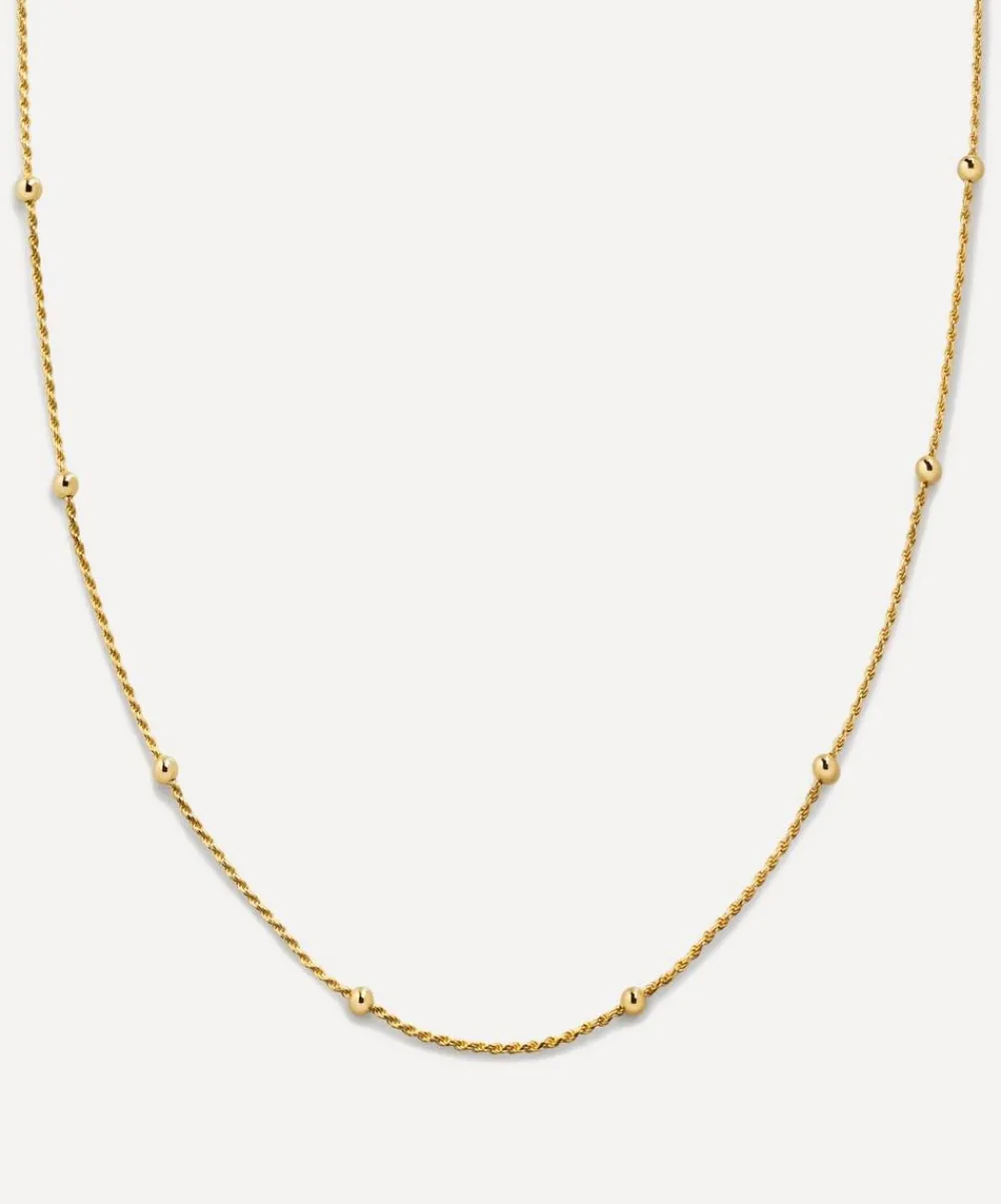 Monica Vinader Necklaces^18ct Gold-Plated Vermeil Silver Beaded Rope Chain Necklace