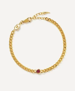 Missoma Bracelets^18ct Gold-Plated Vermeil Silver July Birthstone Chain Bracelet