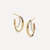 Monica Vinader Earrings^18ct Gold-Plated Vermeil Silver Nura Wrap Medium Hoop Earrings