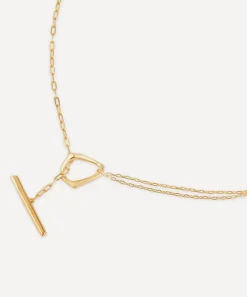 Dinny Hall Necklaces^22ct Gold-Plated Vermeil Silver Thalassa Faceted Medium T-Bar Lariat Pendant Necklace