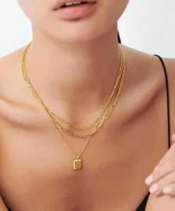 Missoma Necklaces^18ct Gold-Plated Vermeil Silver Engravable May Birthstone Star Ridge Pendant Necklace