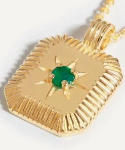 Missoma Necklaces^18ct Gold-Plated Vermeil Silver Engravable May Birthstone Star Ridge Pendant Necklace