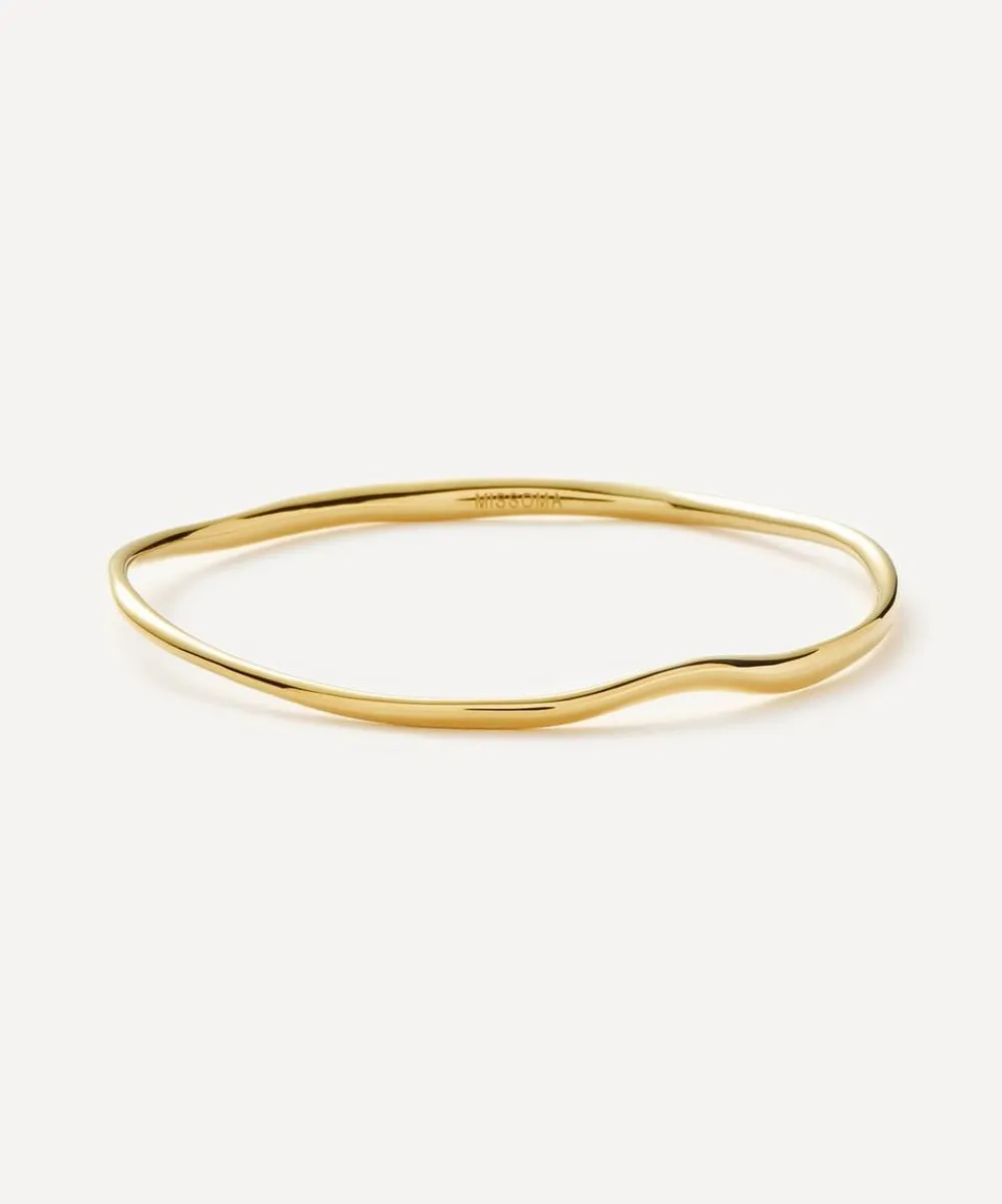 Missoma Bracelets^18ct Gold-Plated Vermeil Silver Molten Ripple Bangle Bracelet