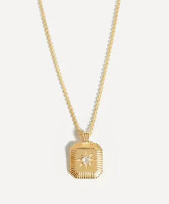 Missoma Necklaces^18ct Gold-Plated Vermeil Silver Engravable June Birthstone Star Ridge Pendant Necklace