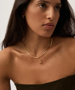 Missoma Necklaces^18ct Gold-Plated Vermeil Silver Curly Molten Mini A Initial Pendant Necklace