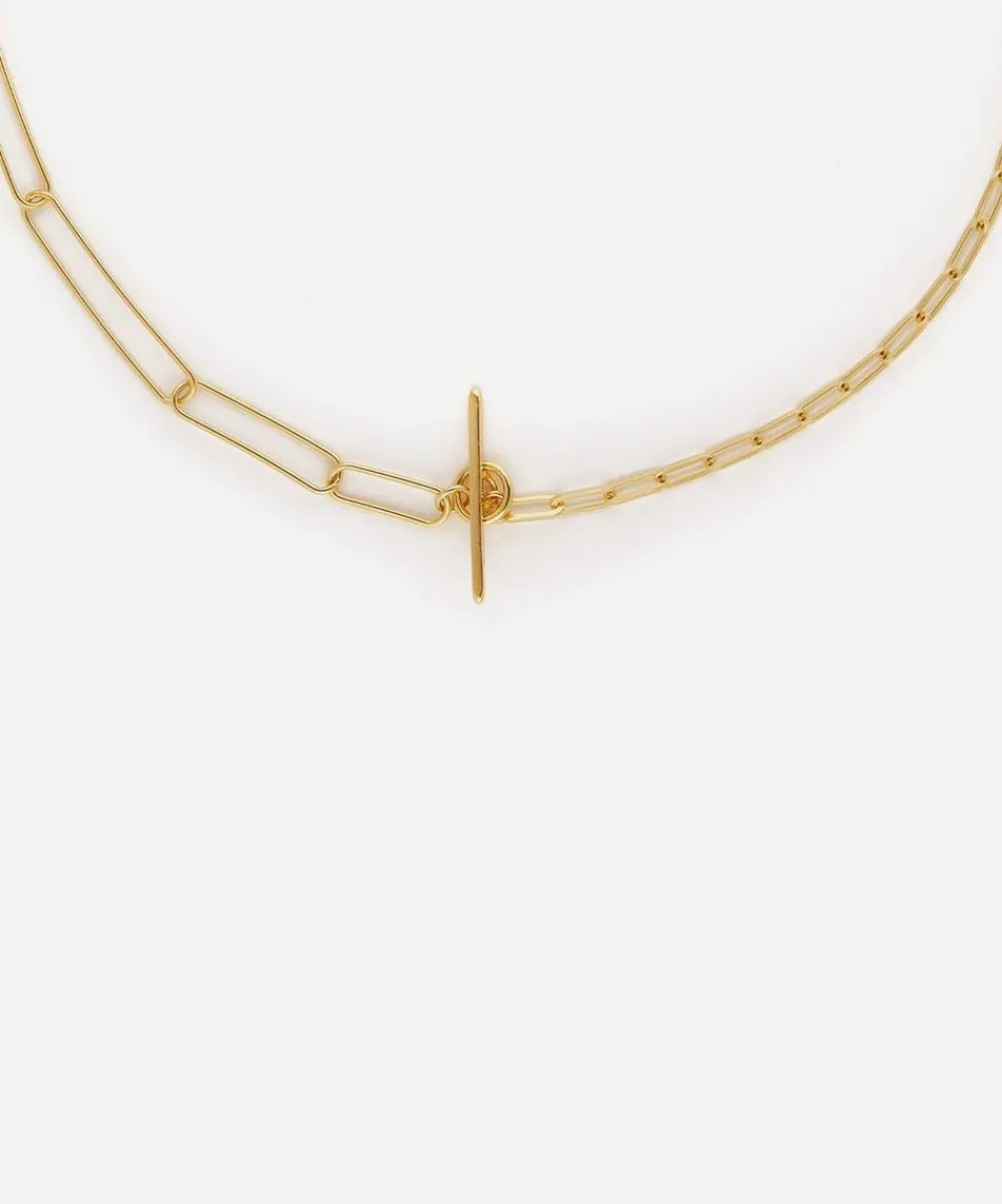 Otiumberg Necklaces^9ct Gold-Plated Vermeil Silver Two Chain Paperclip Necklace